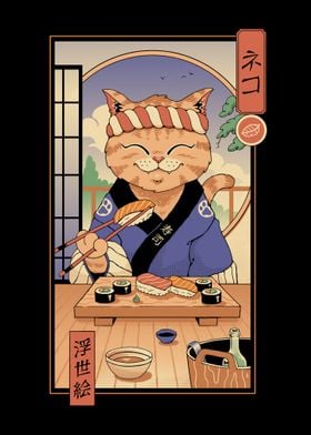 Sushi Cat in Edo