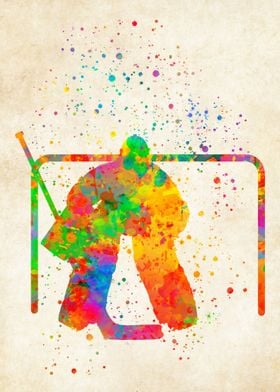 Hockey Ice Watercolor