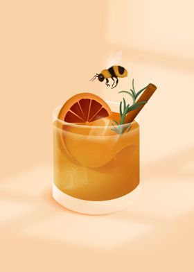 Old fashioned cocktail