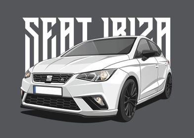 seat ibiza fr white' Poster by capture Displate