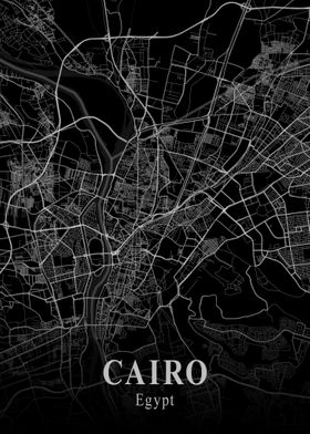 Cairo City Map Dark