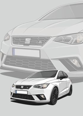 seat ibiza fr white' Poster by capture Displate