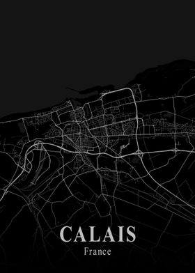 Calais City Map Dark