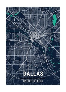 Dallas US City Map