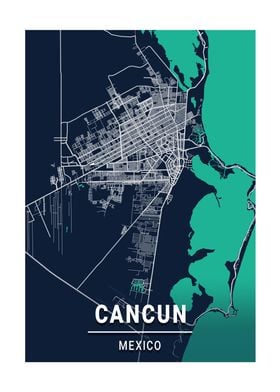 Cancun Mexiko City Map