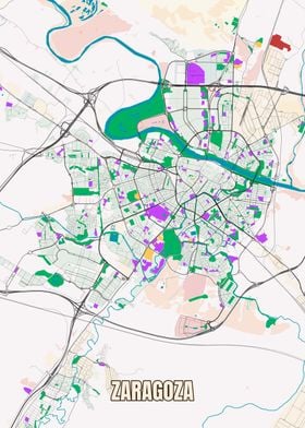 City map of Zaragoza