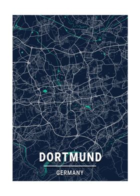 City Map Dortmund Germany