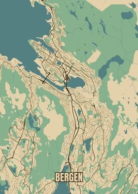 City map of Bergen