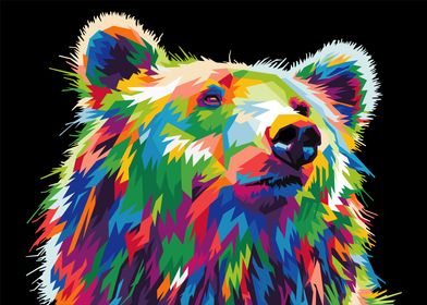 colorful bear vector