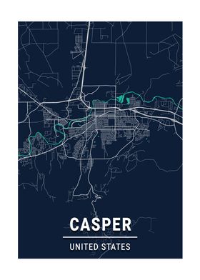 City Map Casper US