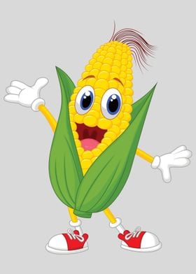 Funny Corn Cartoon