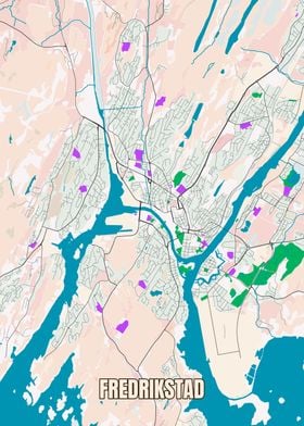 City map of Fredrikstad