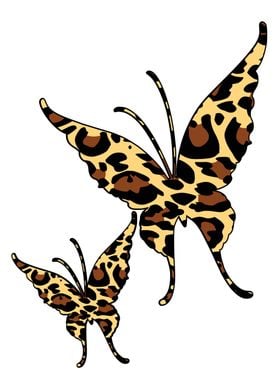 Leopard butterflies