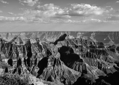 Grand Canyon Black White