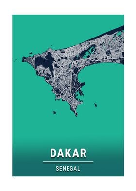City Map Dakar Senegal