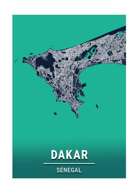 City Map Dakar Senegal