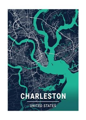 City Map Charleston US 