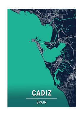 City Map Cadiz Spain