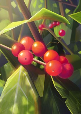 Berries in light