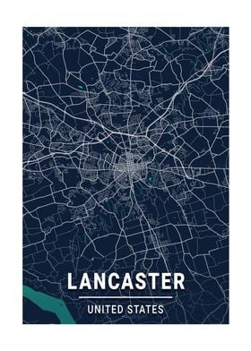 City Map Lancester US