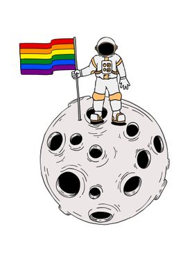 Gay Astronaut On Moon