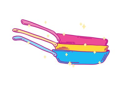 Kitchen Pan Pile Pansexual