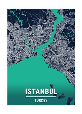 City Map Istanbul Turkey