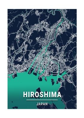 Hiroshima Japan City Map