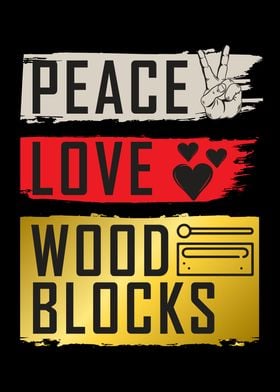 Peace Love Wood Blocks