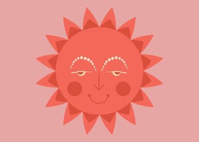 Indian Sun Happy Face