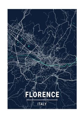  Florence Italy City Map