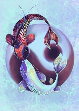 Yin Yang Koi Fish