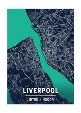 City Map Liverpool Uk