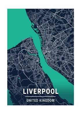 City Map Liverpool Uk