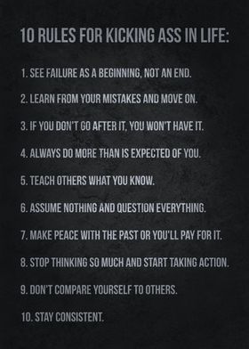 10 Rules For Kicking Ass 