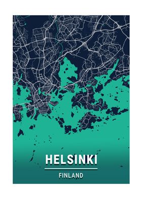 City Map Helsinki Finland