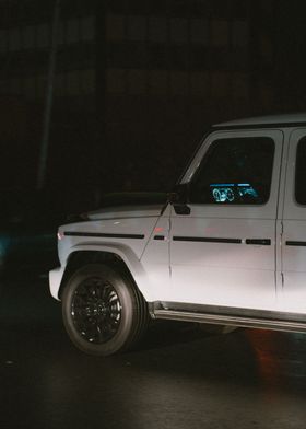 Mercedes white G class