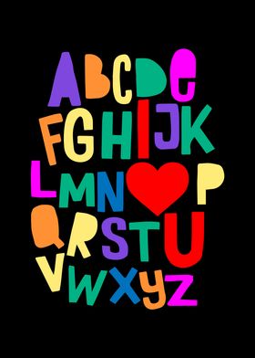 Alphabet Abc I Love You