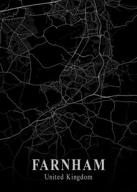 Farnhan City Map Dark