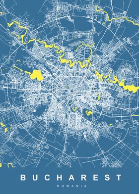 BUCHAREST Map ROMANIA