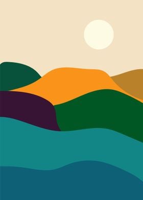 Minimal mountain art