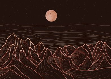 MOUNTAIN LINE ART