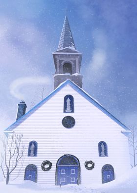 Church in snow