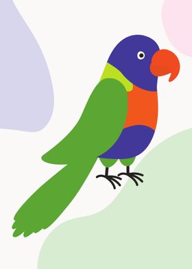 Rainbow Lorikeet Pop Art