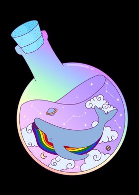 Rainbow Whale In Potion