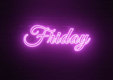 friday neon sign