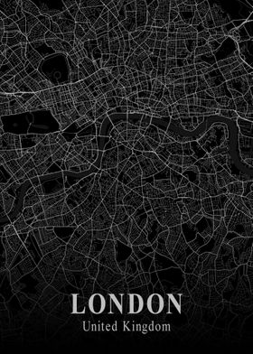 London City Map Dark