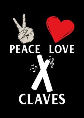 Peace Love Claves