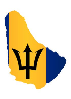 Barbados Islands and Flag