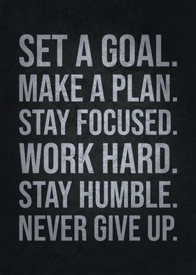 Set A Goal Make A Plan